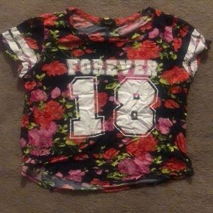 Rainbow crop top, size large